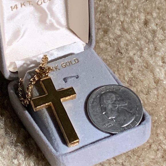 14K Gold Cross Pendant - Picture 7 of 10